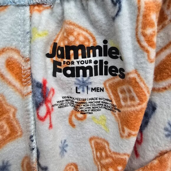 NWT Men's Jammies For Your Families Cookie Pajama Set Size L - Picture 8 of 8